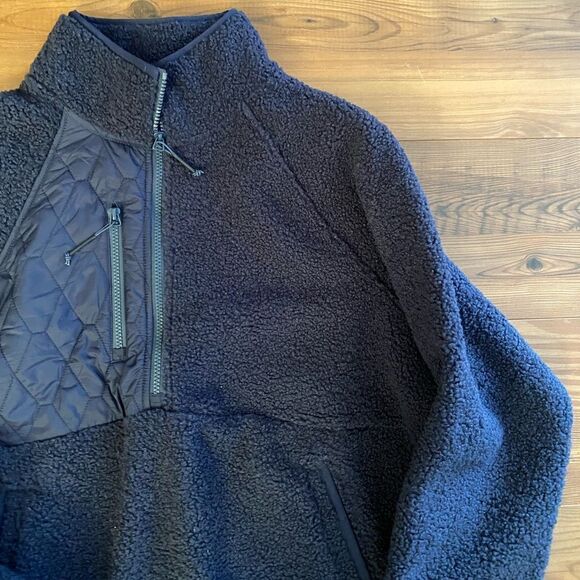 Womens Sz L Navy Quarter Zip Sweater - Picture 1 of 4